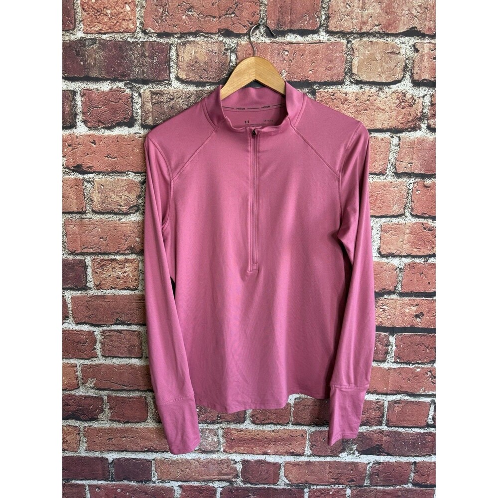 Under Armour Womens Purple Long Sleeve 1/2 Running Sweater Mock Neck Size Large